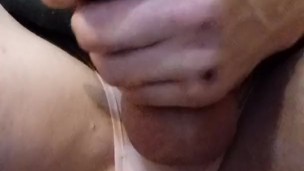 Jacking off with butt plug in me with cum shot