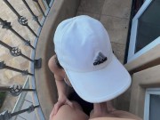 BALCONY BLOWJOB AFTER GOLF. I WONDER IF THE NEIGHBORS SAW.. 8/16