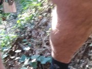 testicle torture padlock and walk in tzsticule torture, brambles in the forest for 1 km