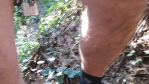 testicle torture padlock and walk in tzsticule torture, brambles in the forest for 1 km