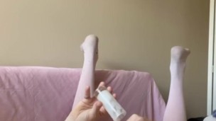 ASMR Assplay sissy overloads cum