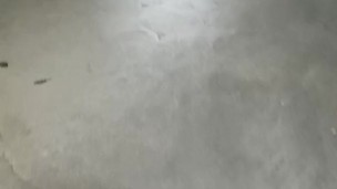 Pamela Croft pregnant busty MILF warming up in public parking spain