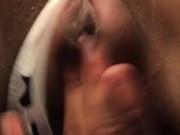 emmy sex touching herself with the giant and very hot pussy. 10/16