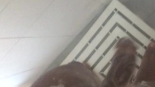 black college boy jerks off in shower