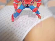 Trío con Spiderman y mi hermanastra culona