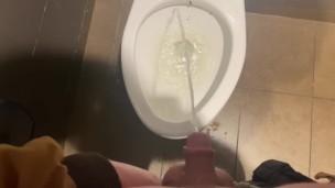 Chubby College Micro Penis Pissing in Public Restroom SMALL DICK PISSING