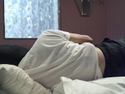 無修正（年の差カップル)生々しく美味しそうに夢中でしゃぶる濃厚フェラは最高級！！背面騎乗位で腰振るの大好き♡ 3/16