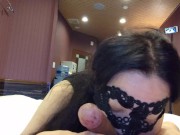 無修正（年の差カップル)生々しく美味しそうに夢中でしゃぶる濃厚フェラは最高級！！背面騎乗位で腰振るの大好き♡ 8/16