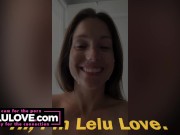 Babe trying on jeans, taking cumshot facial, behind porn scenes bloopers, earholes closeup, after sex fun - Lelu Love 14/16