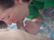 My stepbrother discovers masturbating and I blow him so he doesn’t tell my mother 15/16