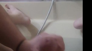 My mistress changes my chastity cage and washes my cock