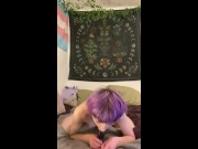 Sucking big demon dildo 7/16