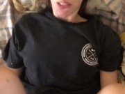 Waking up hot roommate until she cums hard on dick - POV 6/16