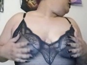 Goth Girl Rubs Lotion All Over Body Before Rubbing Herself 9/16