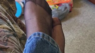 Pantyhosed feet