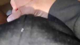 So much precum from this uncut cock that u can hear me wank