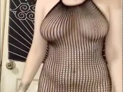 showing off my body and dancing in fishnet bodystockings 7/16