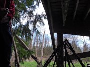 johnholmesjunior visits a vancouver park after work for risky solo show with massive shooting load
