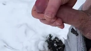 HOT TWINKS JERKING IN WOODS, SHOOTING ALL OVER SNOW.