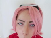 Sakura Haruno Ahegao Blowjob V.2 (NARUTO COSPLAY) 11/16