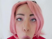 Sakura Haruno Ahegao Blowjob V.2 (NARUTO COSPLAY) 13/16