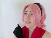 Sakura Haruno Ahegao Blowjob V.2 (NARUTO COSPLAY) 16/16