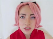 Sakura Haruno Ahegao Blowjob V.2 (NARUTO COSPLAY)