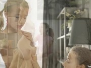 Scorching babes with tight shaved pussies have lesbian sex 6/16