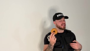 Macrophilia - giant police officer donut vore