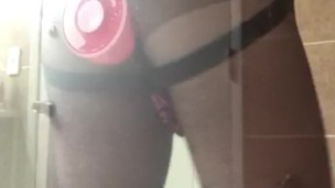 sissy fuck anal orgasm shooting cum on the glass