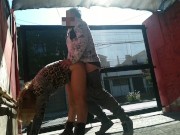 sex in city public flashing no panties caught voyeurs screaming girl asks for milk exhibitionist