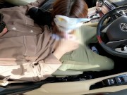 バレーボール試合前に不倫男とカーセックスする人妻 12/16