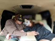 バレーボール試合前に不倫男とカーセックスする人妻 6/16