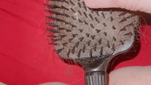 At parents house, no toys, hairbrush fucking