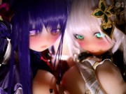 雷電将軍とナヒーダちゃんに3Pパイズリしてもらったよ♥️♥️♥️♥️♥️