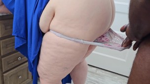 Woman In Bathroom Caught With Her Panty Down By Stranger - (bbw ssbbw, Fat ass, big butt, thick ass)