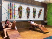 I squirt in a public pool, next to a girl who is getting a tan 💦💦 14/16