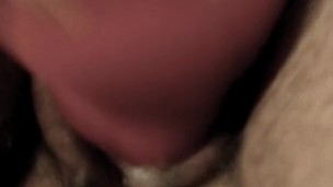 FTM boy fucks himself with daddy's cum as lube