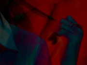 Close-up sexy caressing my tight pussy. Masturbation with penetration 2/16