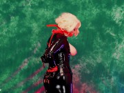 sexual erotic Latex Model - fetish MILF seduce in rubber pin up blonde shiny clothes