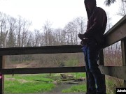 4k johnholmesjunior visits busy vancouver park to shoot massive cum load after work