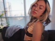 Small Asian teen lets me have her way with her and then cum all over her back - Themindoftommy 3/16