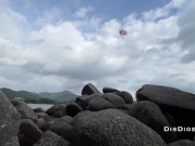 Публичный секс на пляже со стройной красоткой 8/16