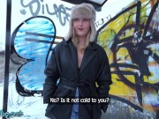 Public Agent Cute blonde college girl exposes small tits sucks and fucks big cock for cash 1/16