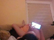 She loves to be on top. She finished twice and calmly picked up the phone and wrote to her husband 15/16