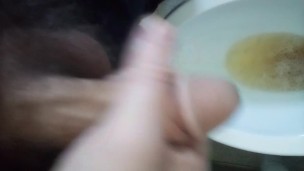 my str8 big cock - POV - pissing in the toilet.