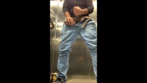 Jerking Off in elevator