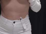 Peitos grandes no provador