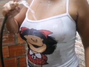 My stepbrother's pervert looks at me while I clean the house and says I have a rich ass 5/16