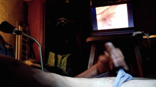 CROSSDRESS JERK OFF IN PANTIES WATCHING PORN WITH BIG BLACK PENIS